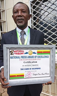 Another recognition for Dr. Christopher Fomunyoh Third Photo
