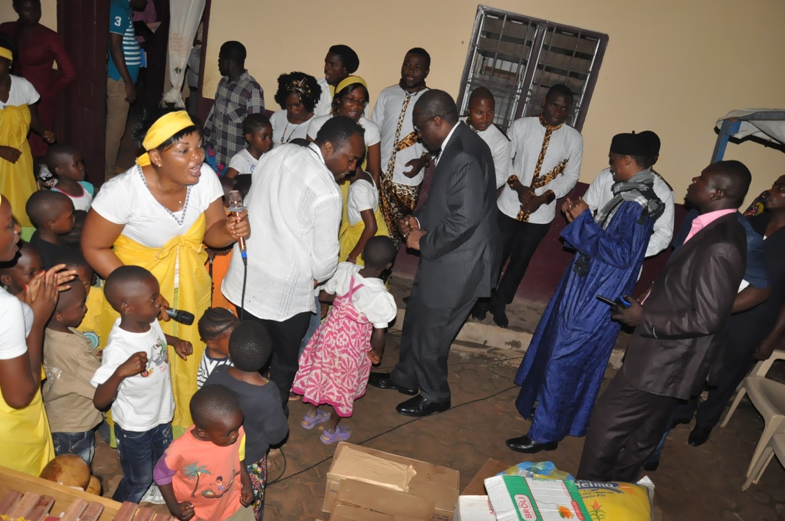 And	finally, Dr. dined and danced with the orphans. The Rhumsiki choir thrilled	the event with beautiful music