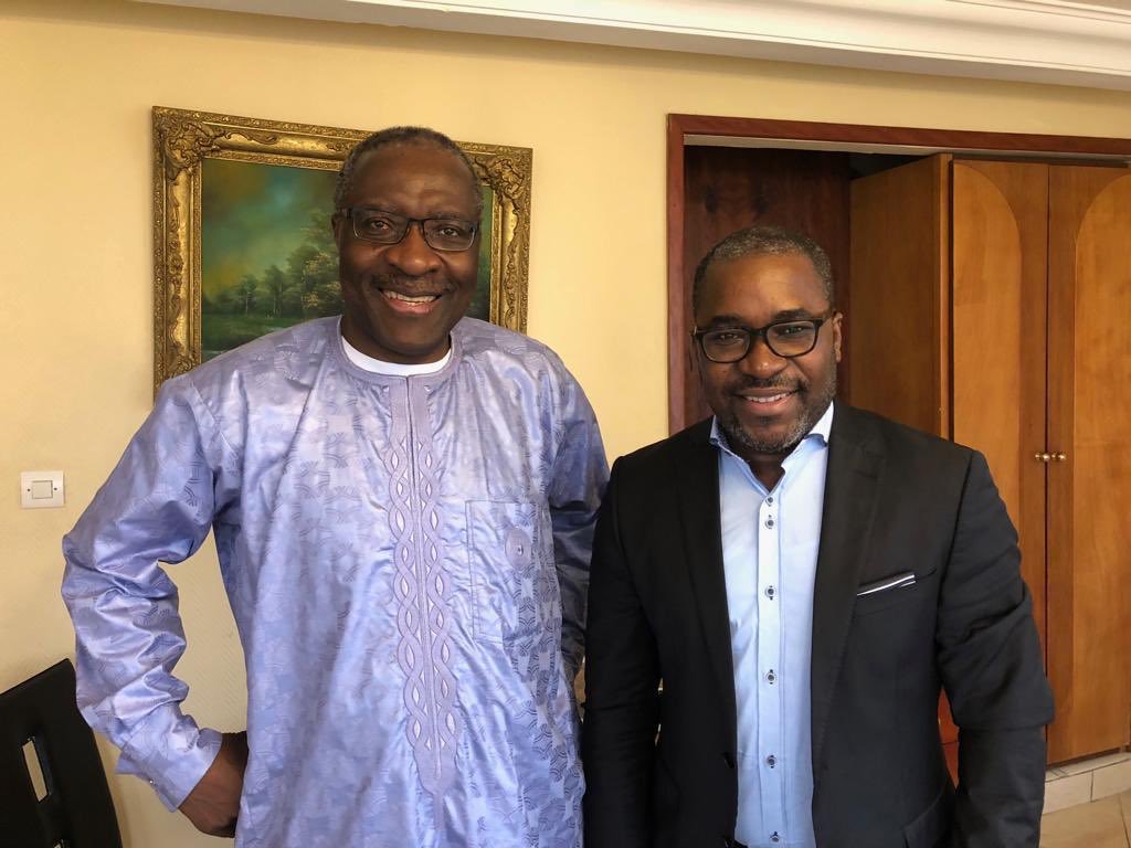 Dr Fomunyoh in the company of Barrister Agbor Balla Felix Photo