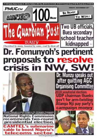 CHRISTOPHER FOMUNYOH'S STATEMENT Photo